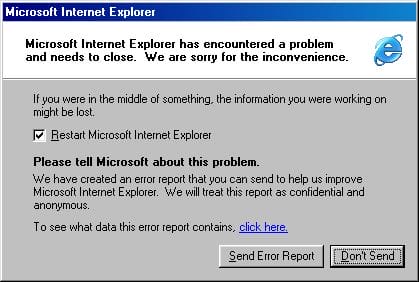 Microsoft Error Message