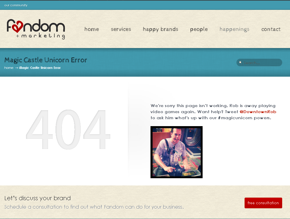 Magic Castle Unicorn T-shirt Error Message