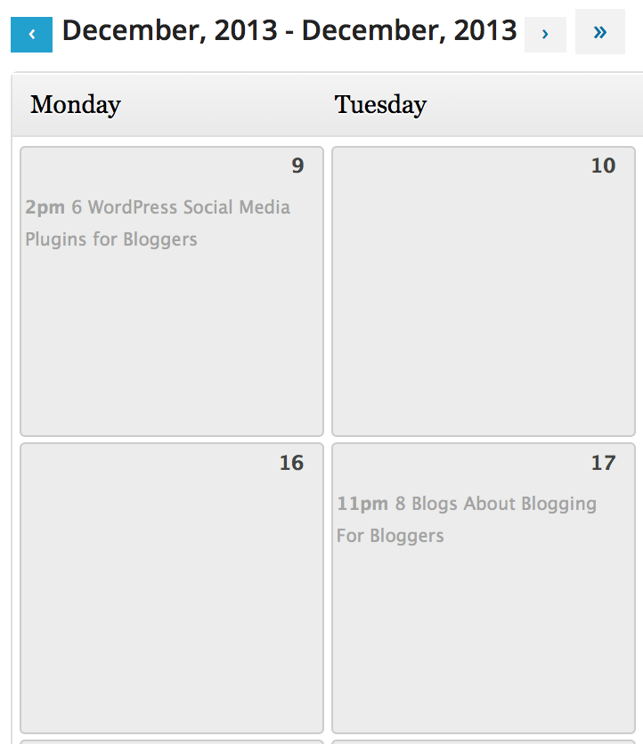 editorial calendar