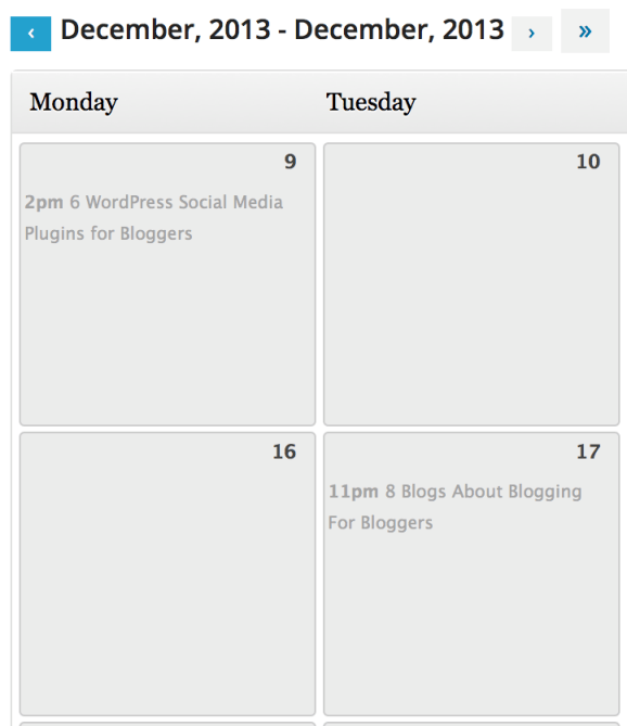 editorial calendar