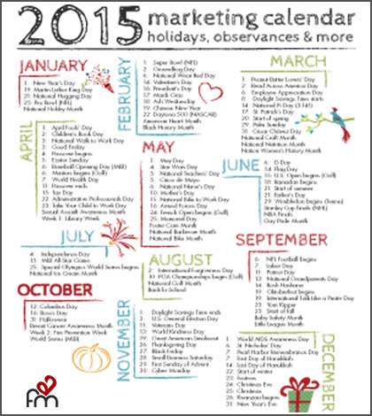 2015 Marketing Calendar