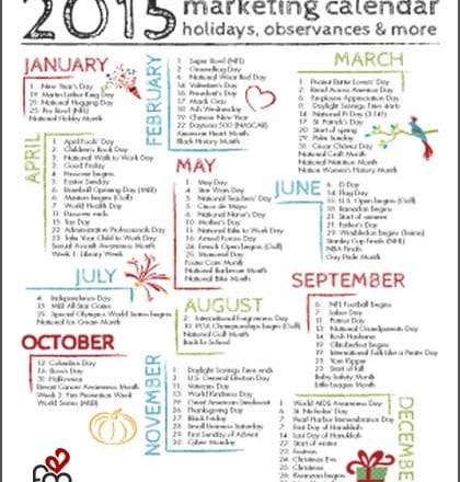 2015 Marketing Calendar
