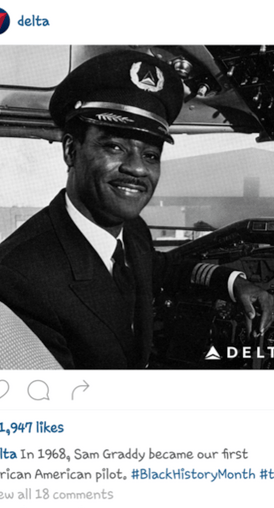 Delta Airlines Instagram Black History Month